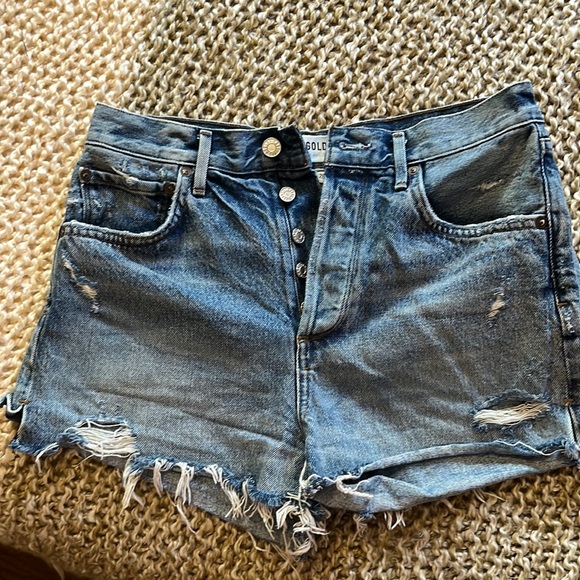 Agolde denim shorts size 28 - Picture 1 of 3